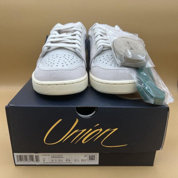 Jordan 1 Retro AJKO Low SP Union Sail Leather- Men’s 4 *NEW* - Picture 3 of 12